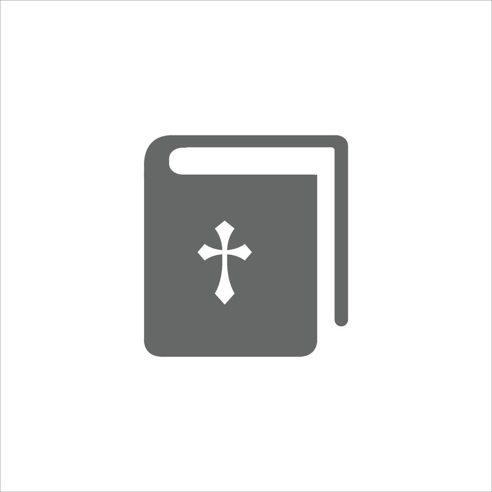 Bible book icon, religion vector on a white background