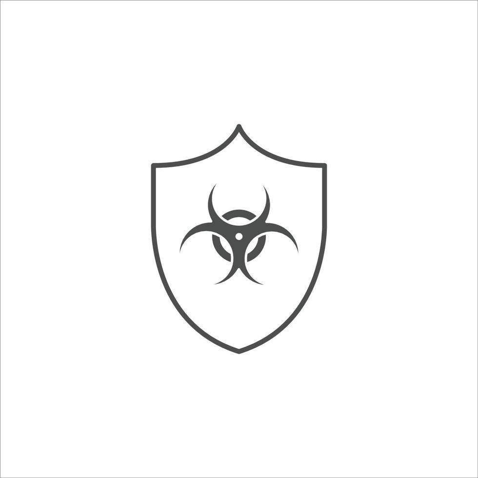 Vector shield icon. Security vector icon. Protection icon. Shield vector icon Radiation protection.