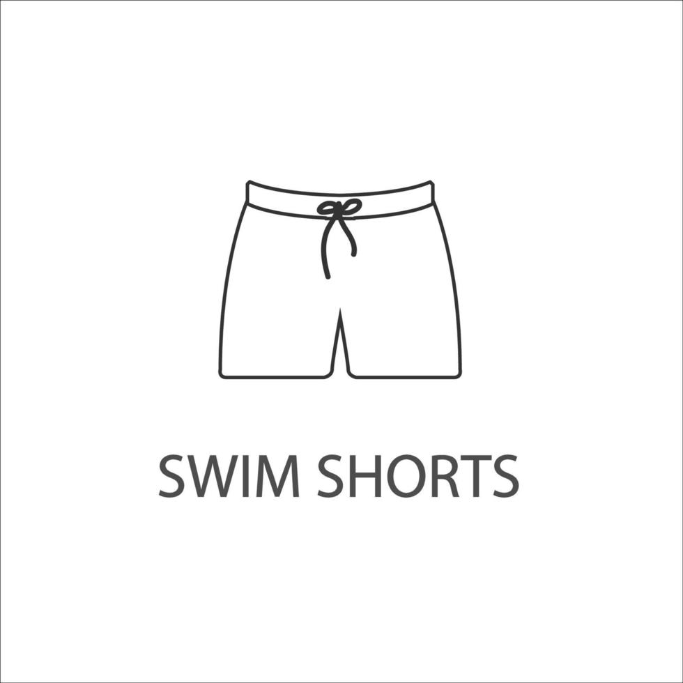 icono de línea de concepto de shorts de baño. vector de ilustración de elemento simple