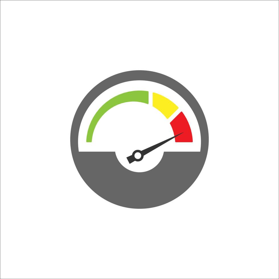 Increase productivity or tachometer vector icon on white background