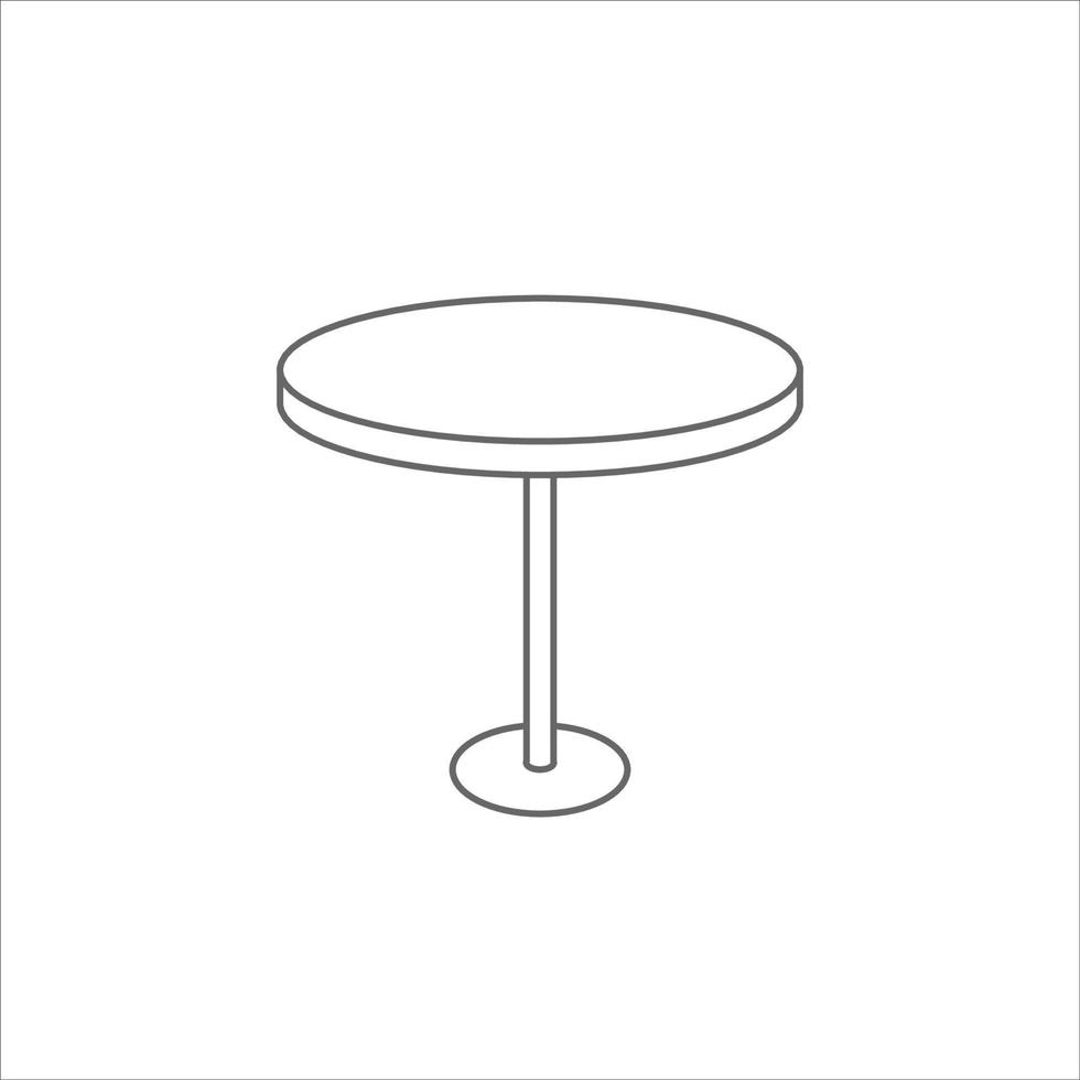 icono de mesa, vector de mesa de cena, ilustración de escritorio sobre fondo blanco