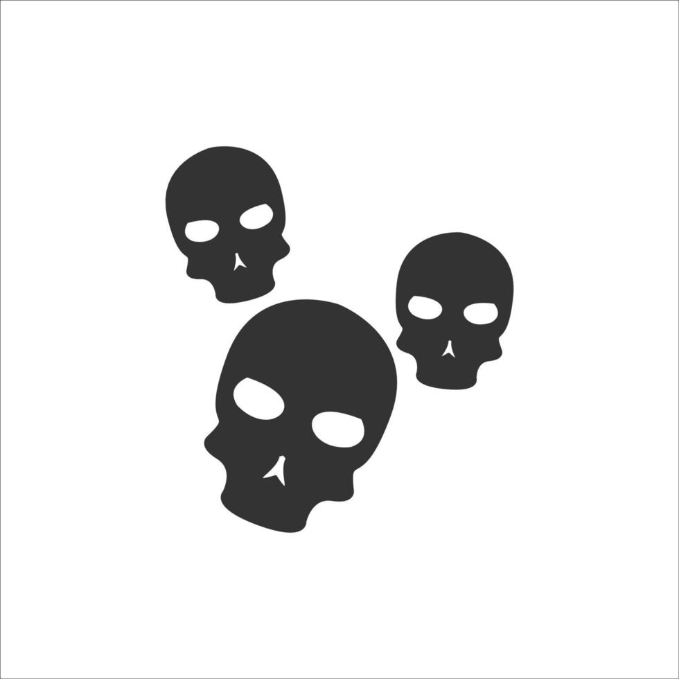 Skull isolated on white background vector