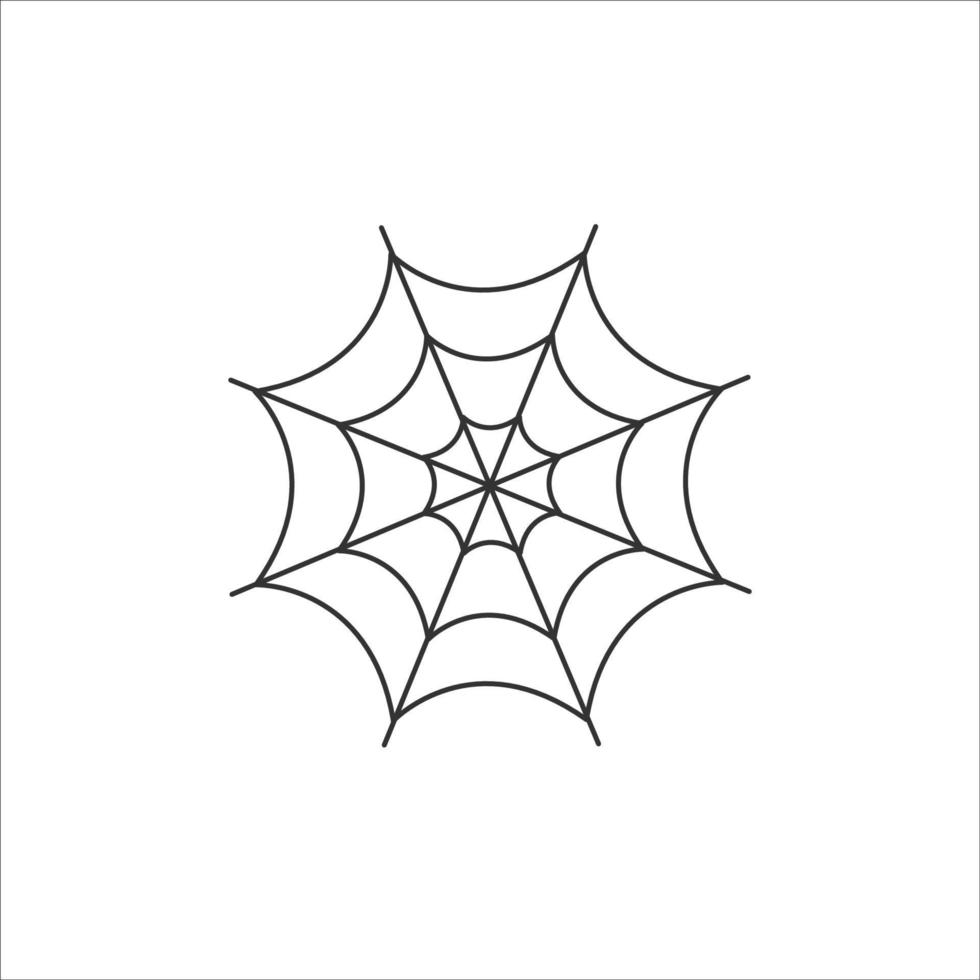 ilustración de vector de icono de tela de araña.línea delgada