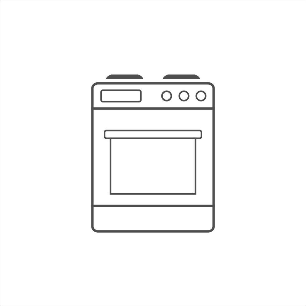 vector de icono de estufa sobre fondo blanco