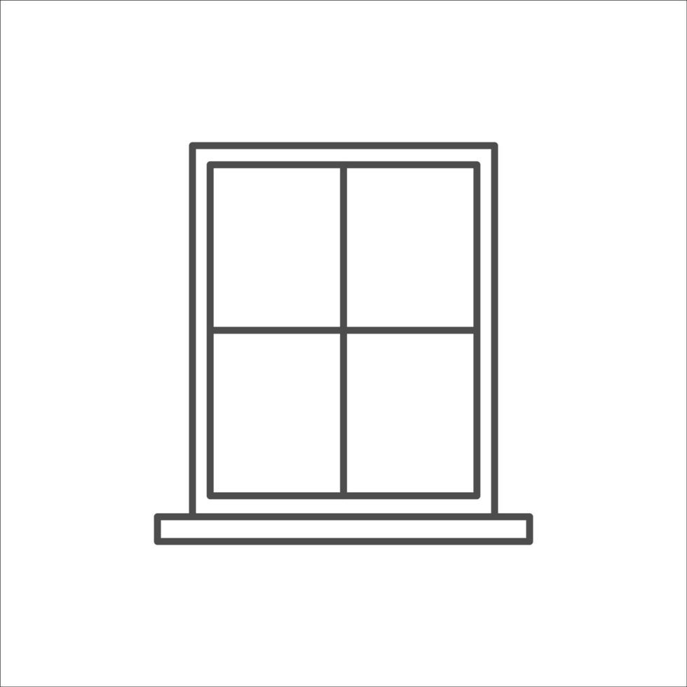 Window vector icon on white background