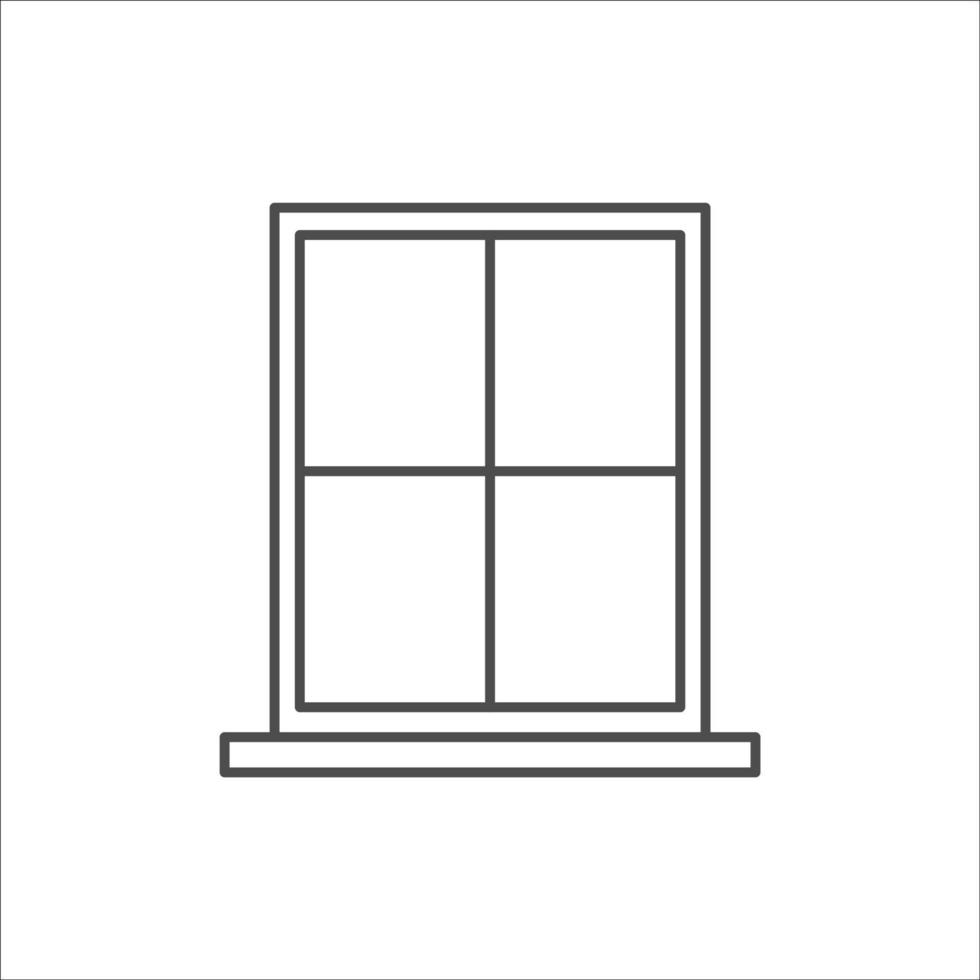 Window vector icon on white background