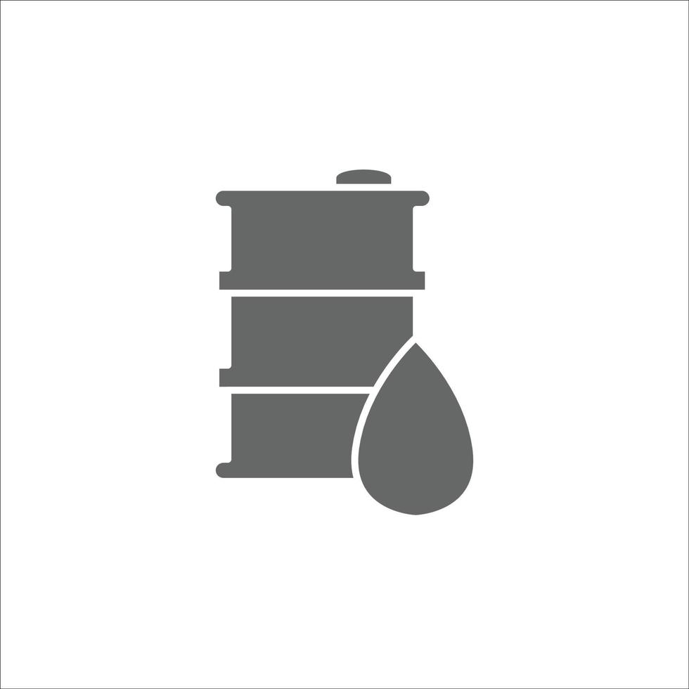 Oil barrel icon vector on white background