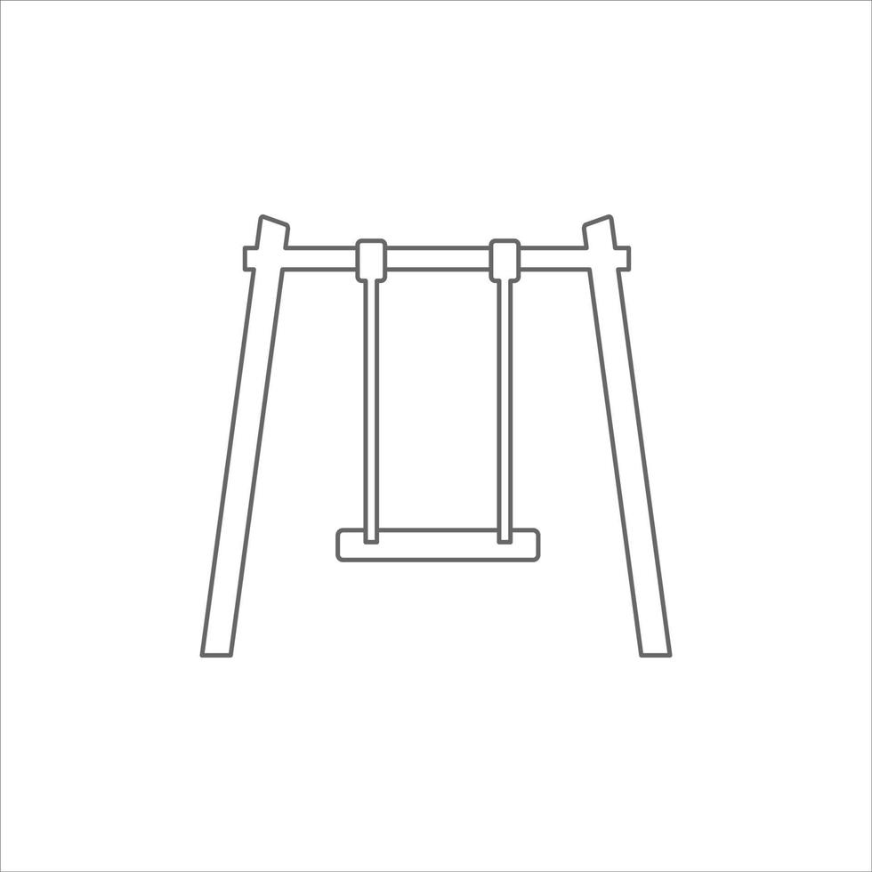 Playground swings icon in flat style vector on a white background