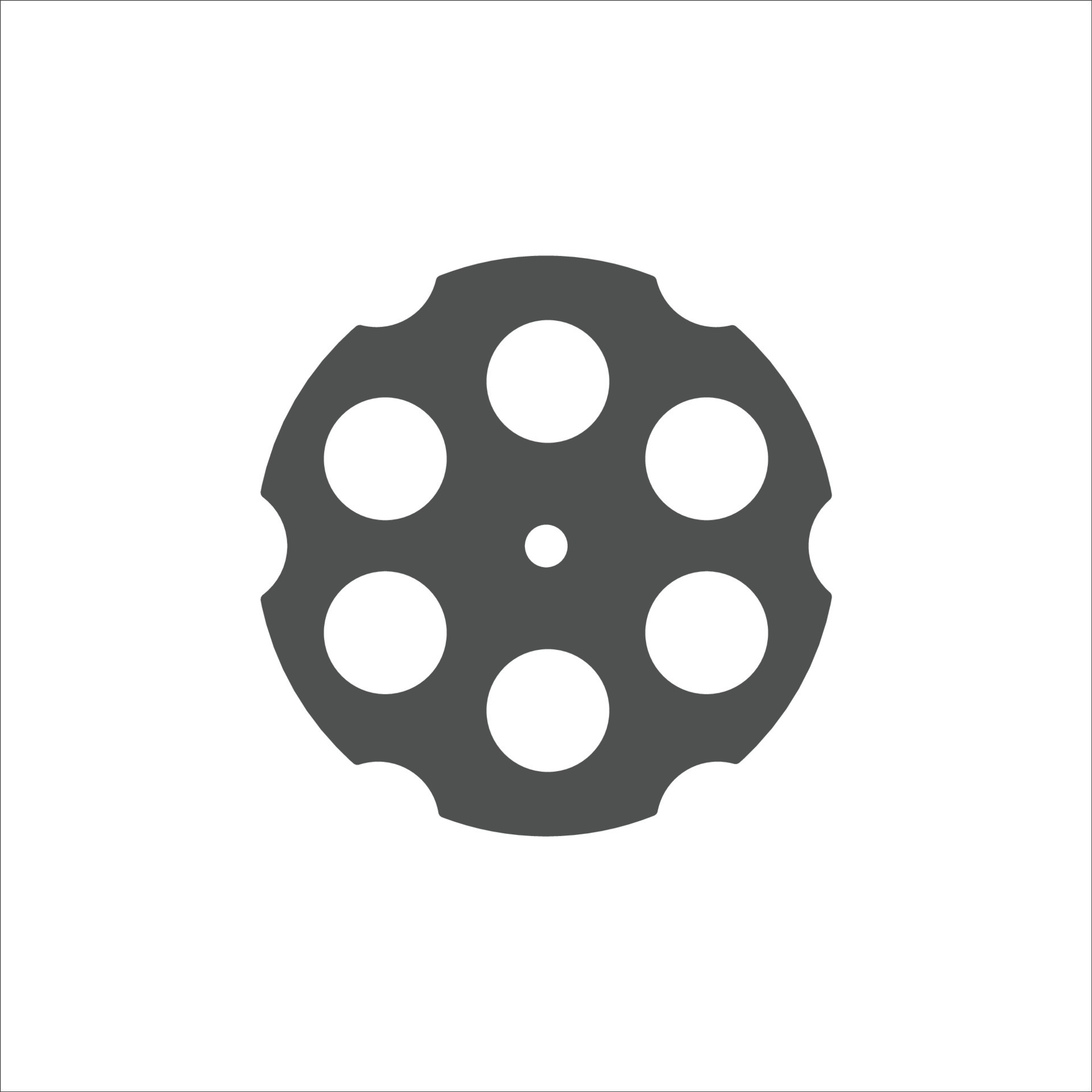 Revolver cylinder icon vector on white background 10031309 Vector Art