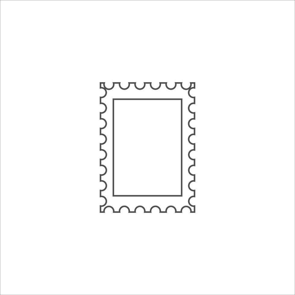 icono de sello postal ilustración vectorial sobre fondo blanco vector