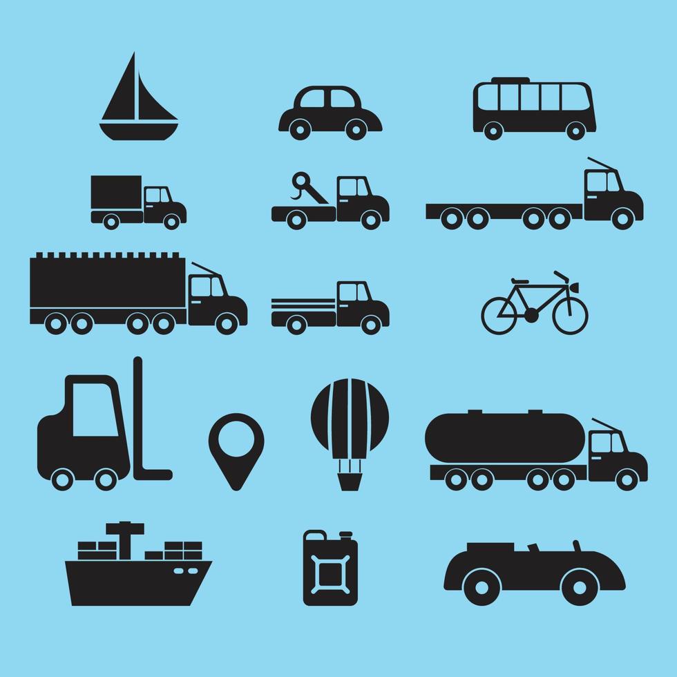 The transportation bundle set vector image