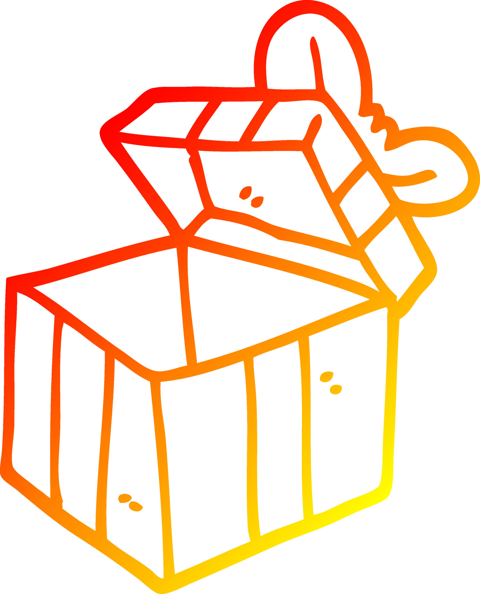 warm gradient line drawing cartoon open gift box 10031412 Vector Art at Vecteezy warm gradient line drawing cartoon open gift box 10031412 Vector Art at Vecteezy