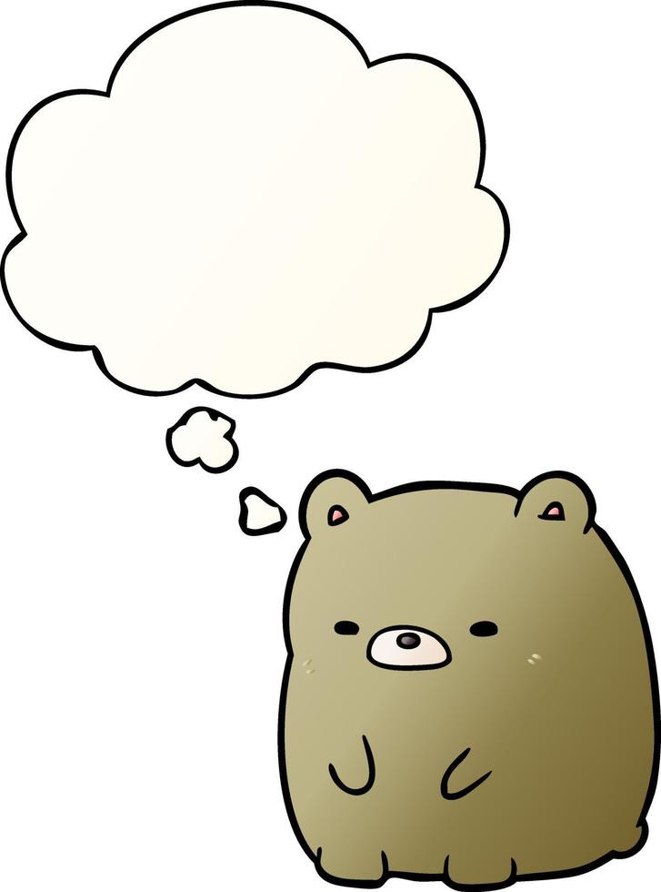 oso triste de dibujos animados y burbuja de pensamiento en estilo degradado suave 10031684 Vector en Vecteezy oso triste de dibujos animados y burbuja de pensamiento en estilo degradado suave 10031684 Vector en Vecteezy
