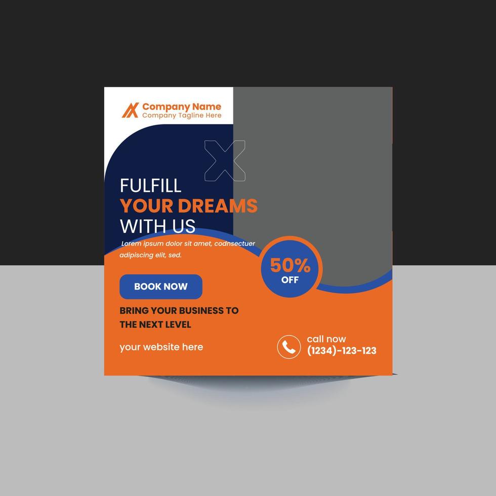 Digital business marketing and social media post template vector