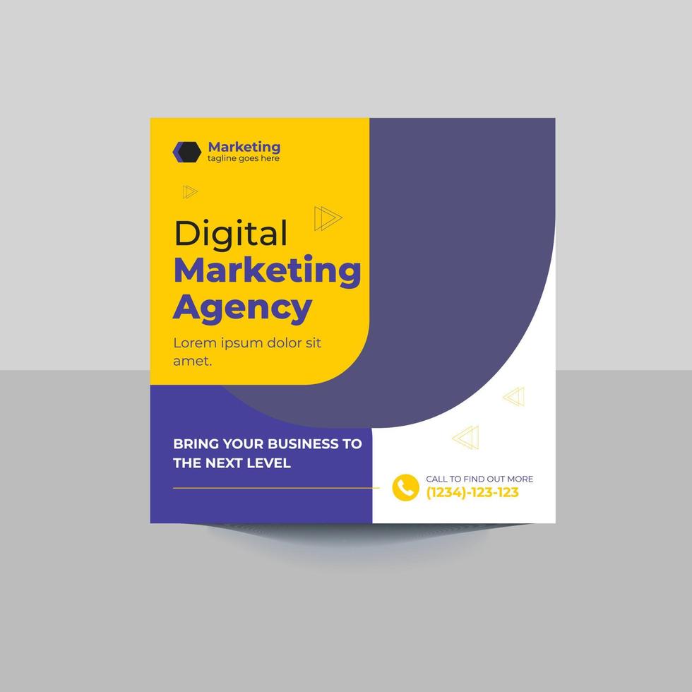 Digital business marketing and social media post template vector