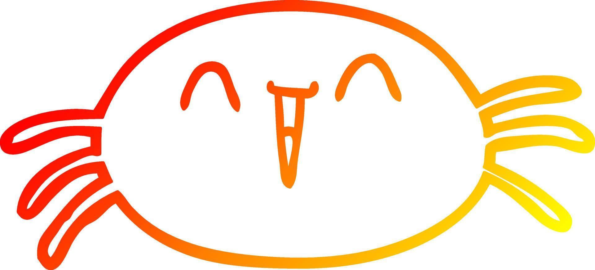 warm gradient line drawing halloween spider vector
