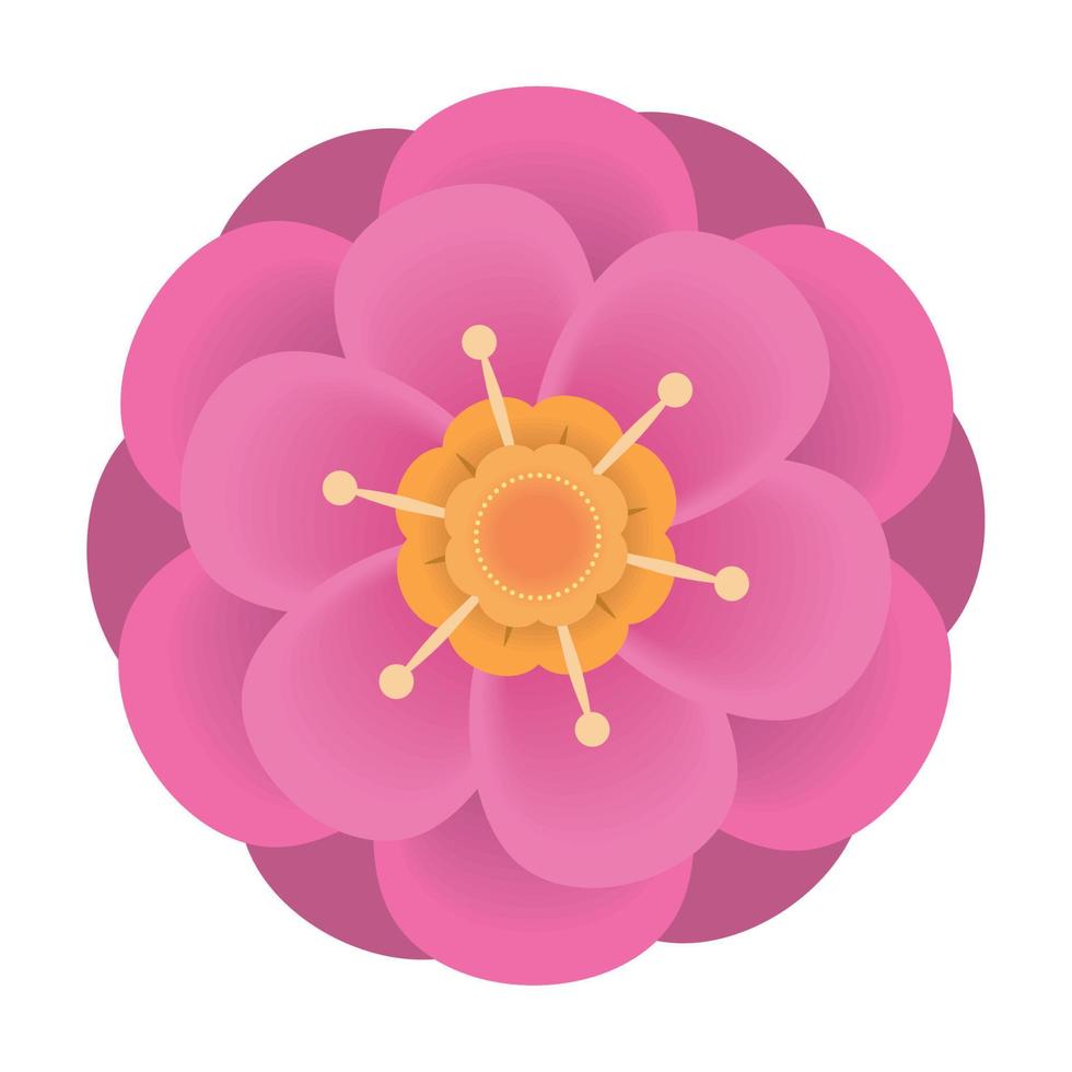 pink flower icon vector