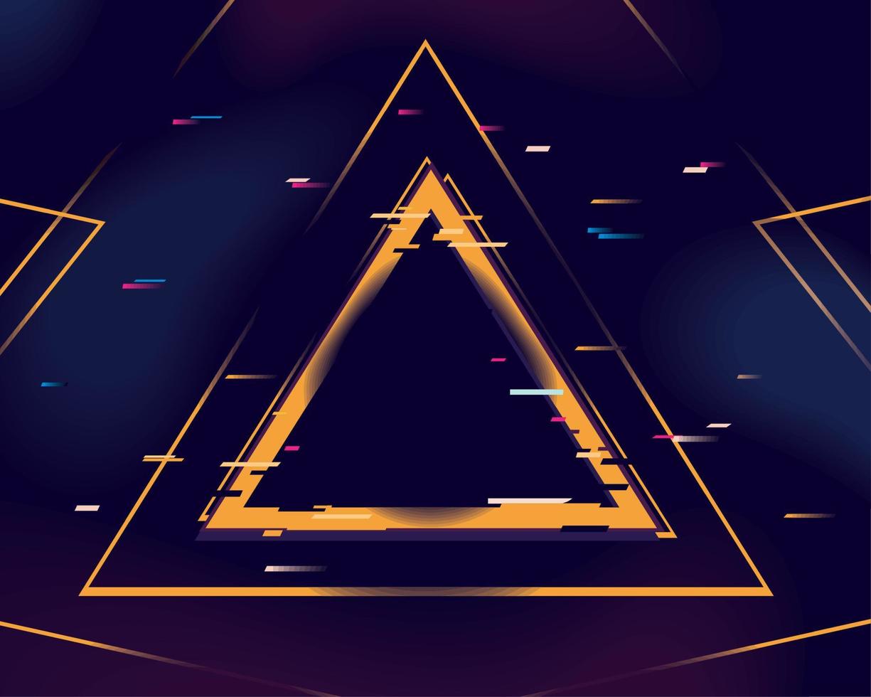 caution triangle with gradient style vector
