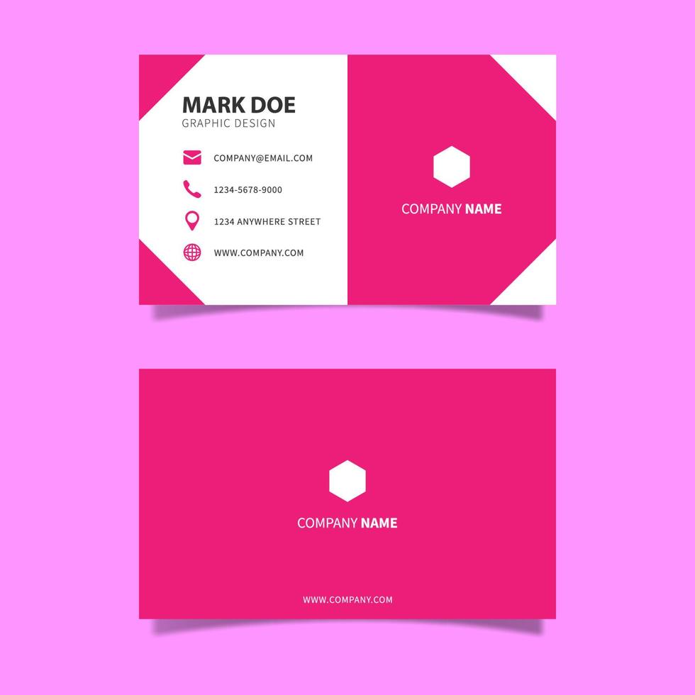 Modern Creative Geometric and Clean Business Card Vector Template