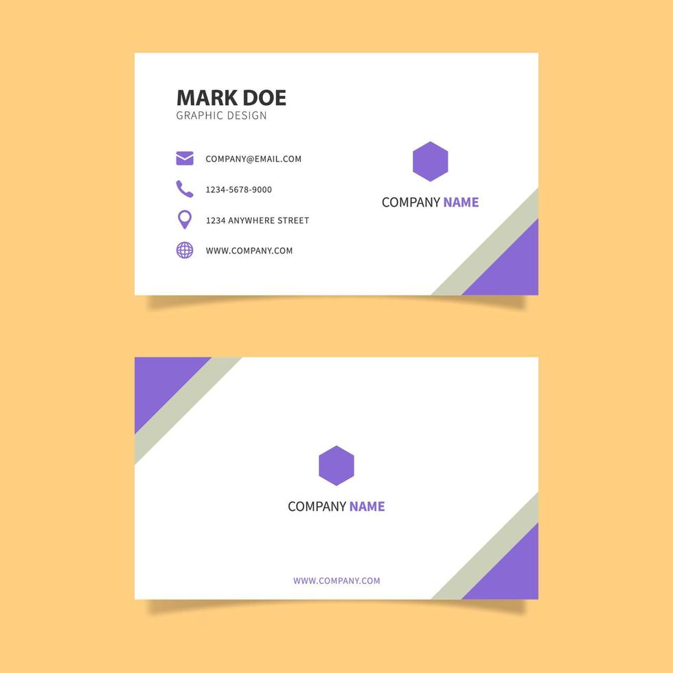 Modern Creative Geometric and Clean Business Card Vector Template