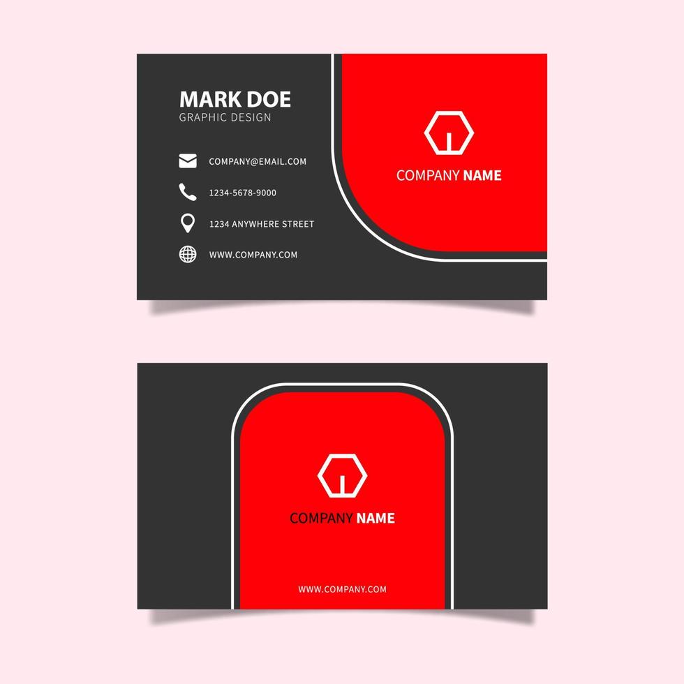 Modern Creative Geometric and Clean Business Card Vector Template