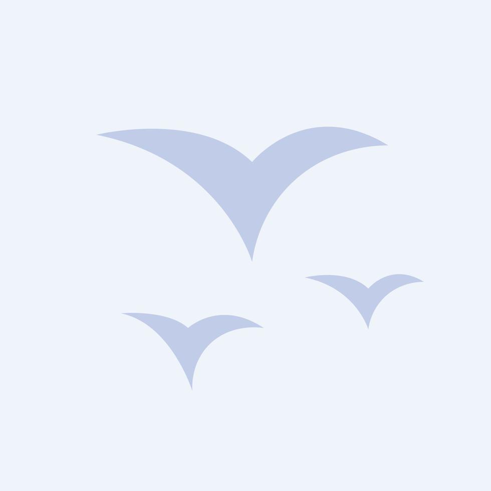 Birds in sky for decoration design. Blue background. Bright abstract background. vector