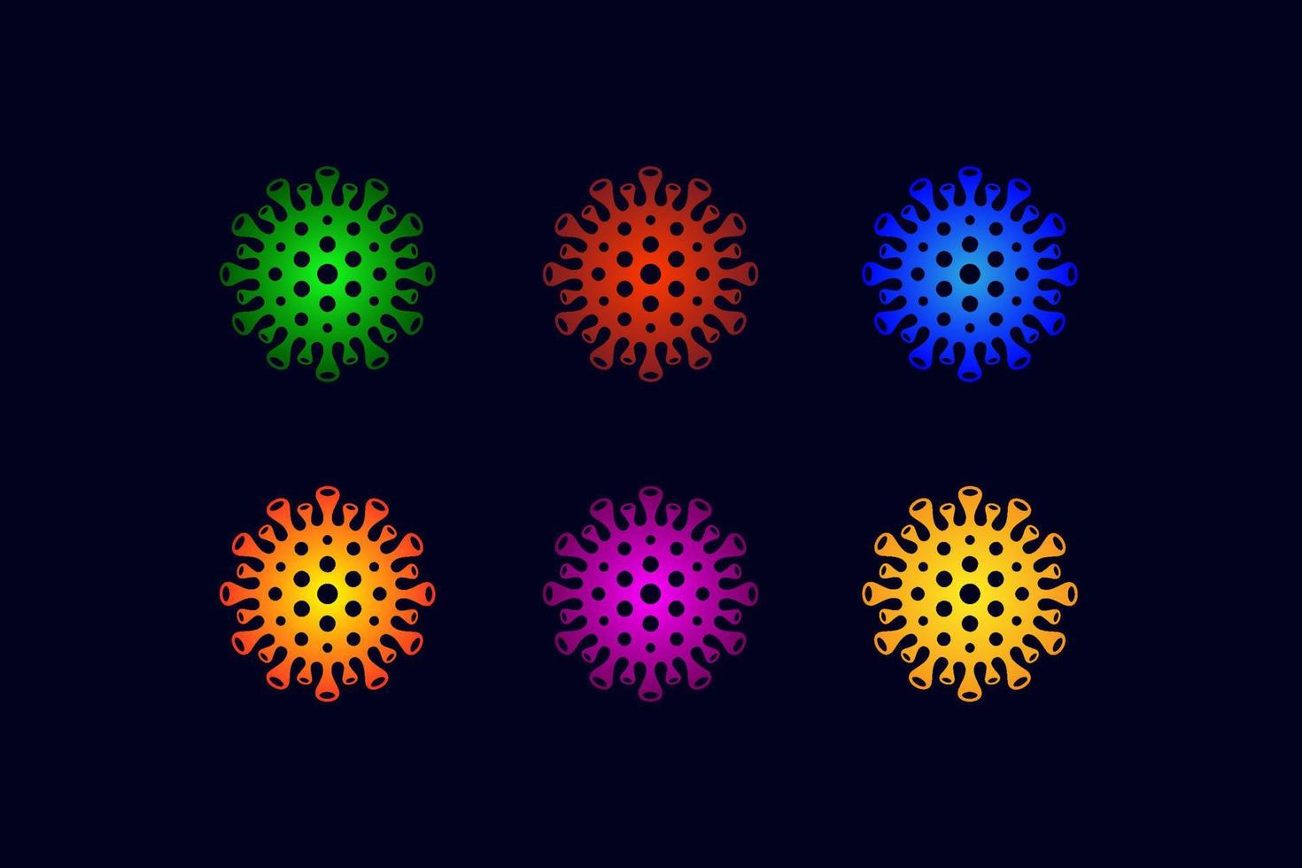 Colourful Collection Virus Logo vector