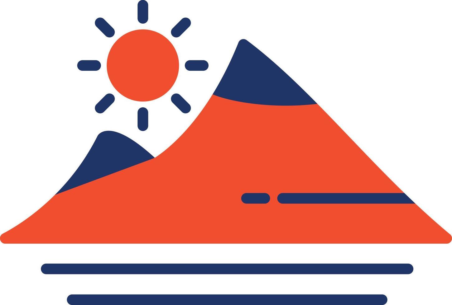 Mountain Color Icon vector