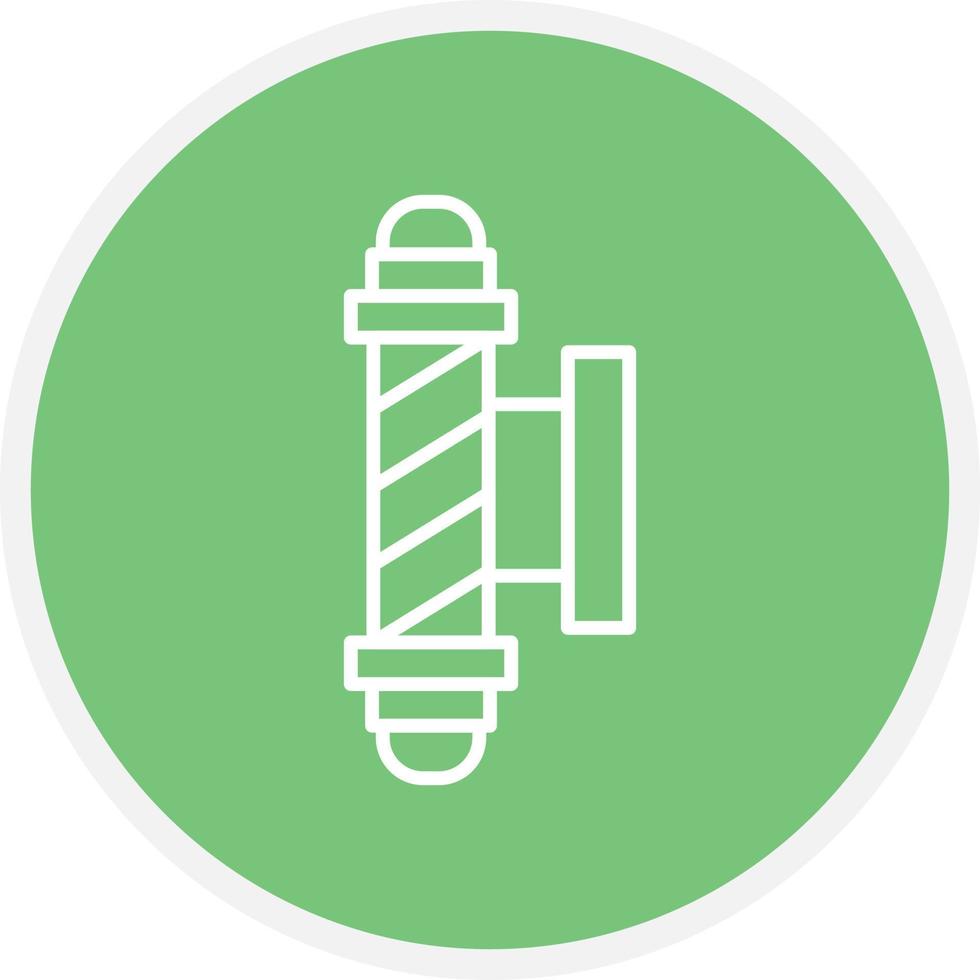 Barber Shop Pole Line Circle vector