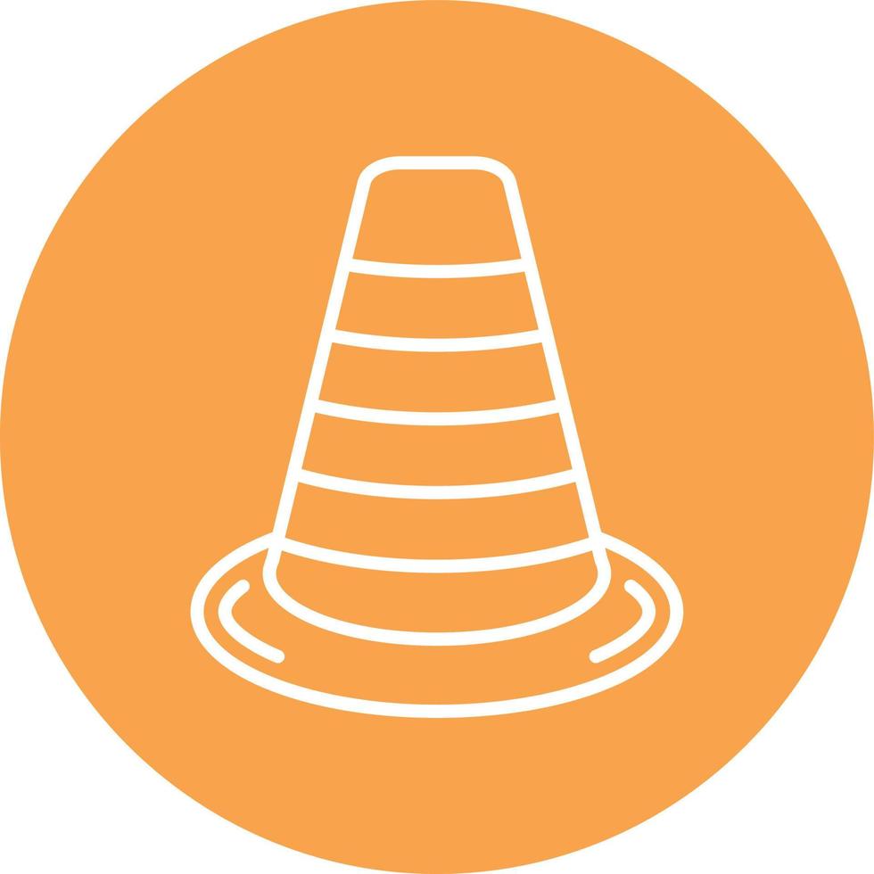 Traffic Cone Line Circle vector