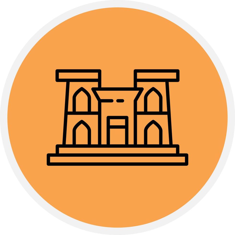 Luxor Temple Line Circle vector