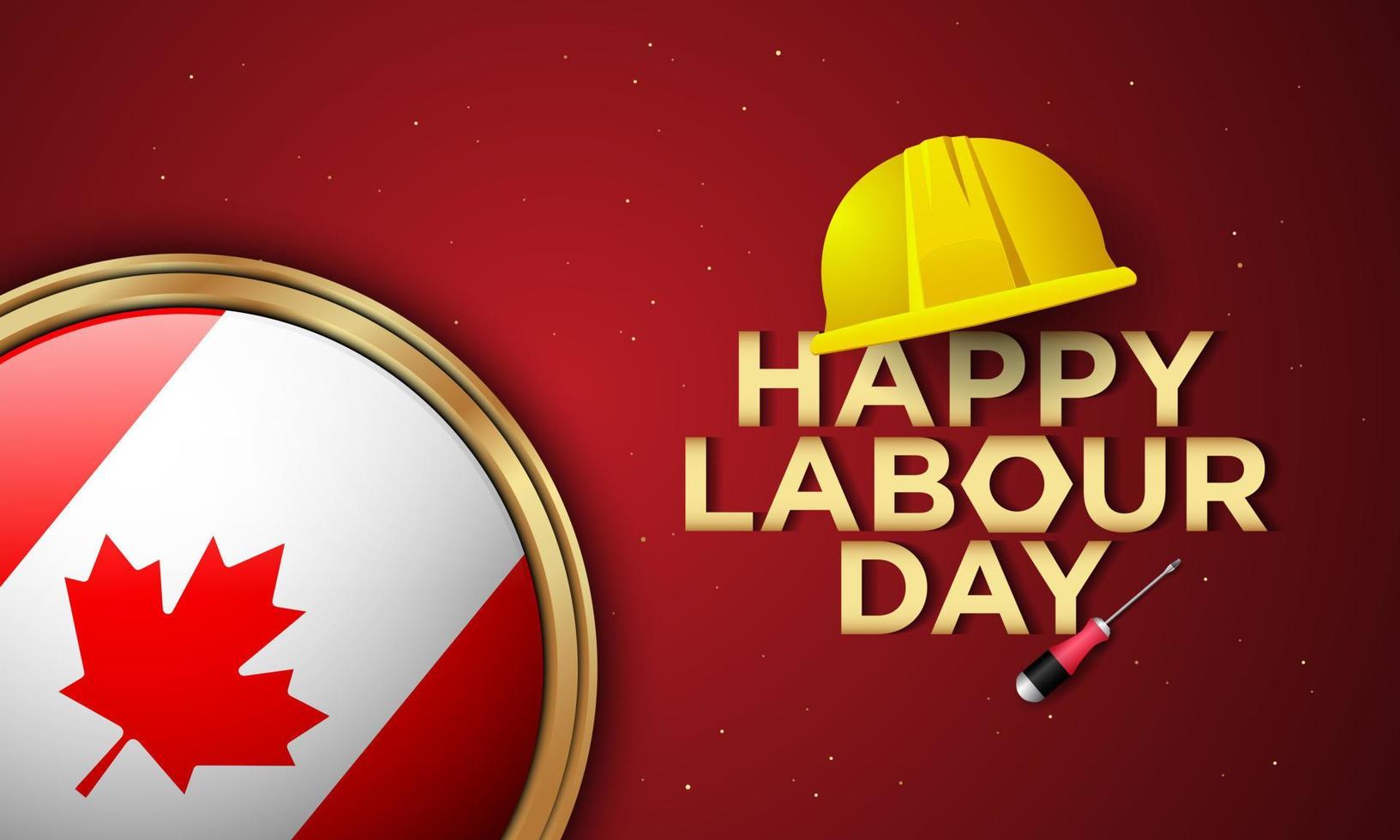 Happy Canada Labour Day Background Design. vector