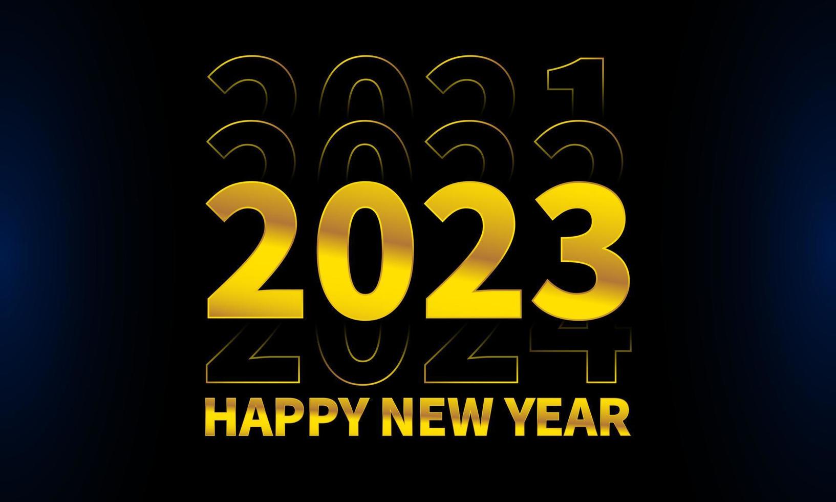 Diseño de fondo de feliz año nuevo 2023. vector