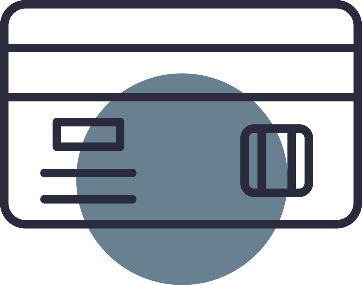 Credit Card Line Sesa Circle Icon vector