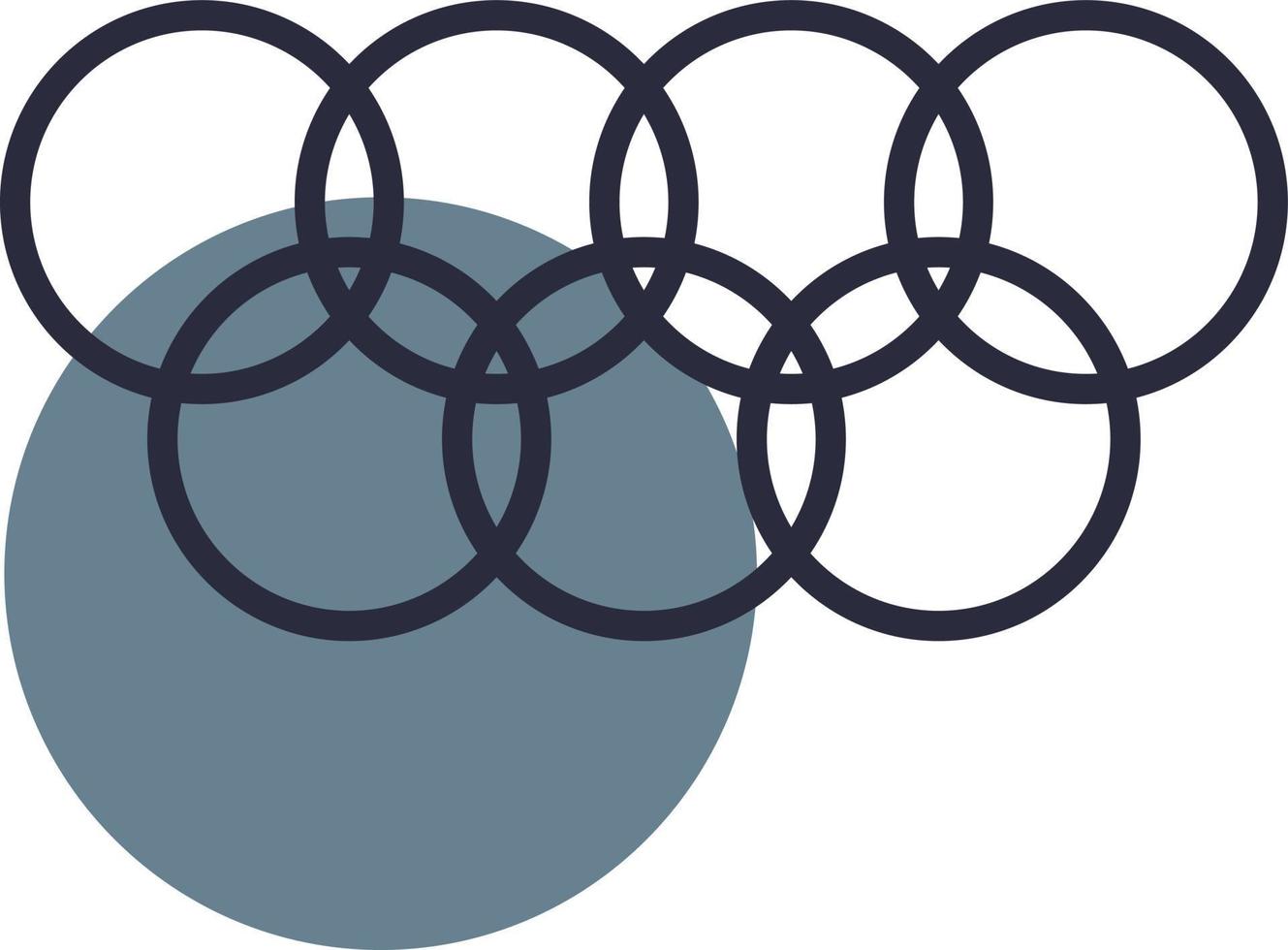 icono de círculo de sesa de línea de juegos olímpicos vector