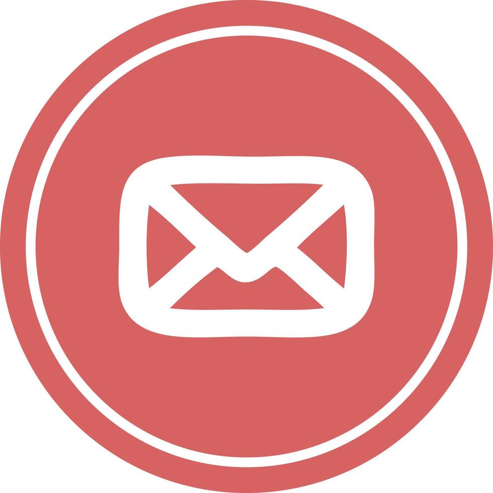 envelope letter circular icon vector