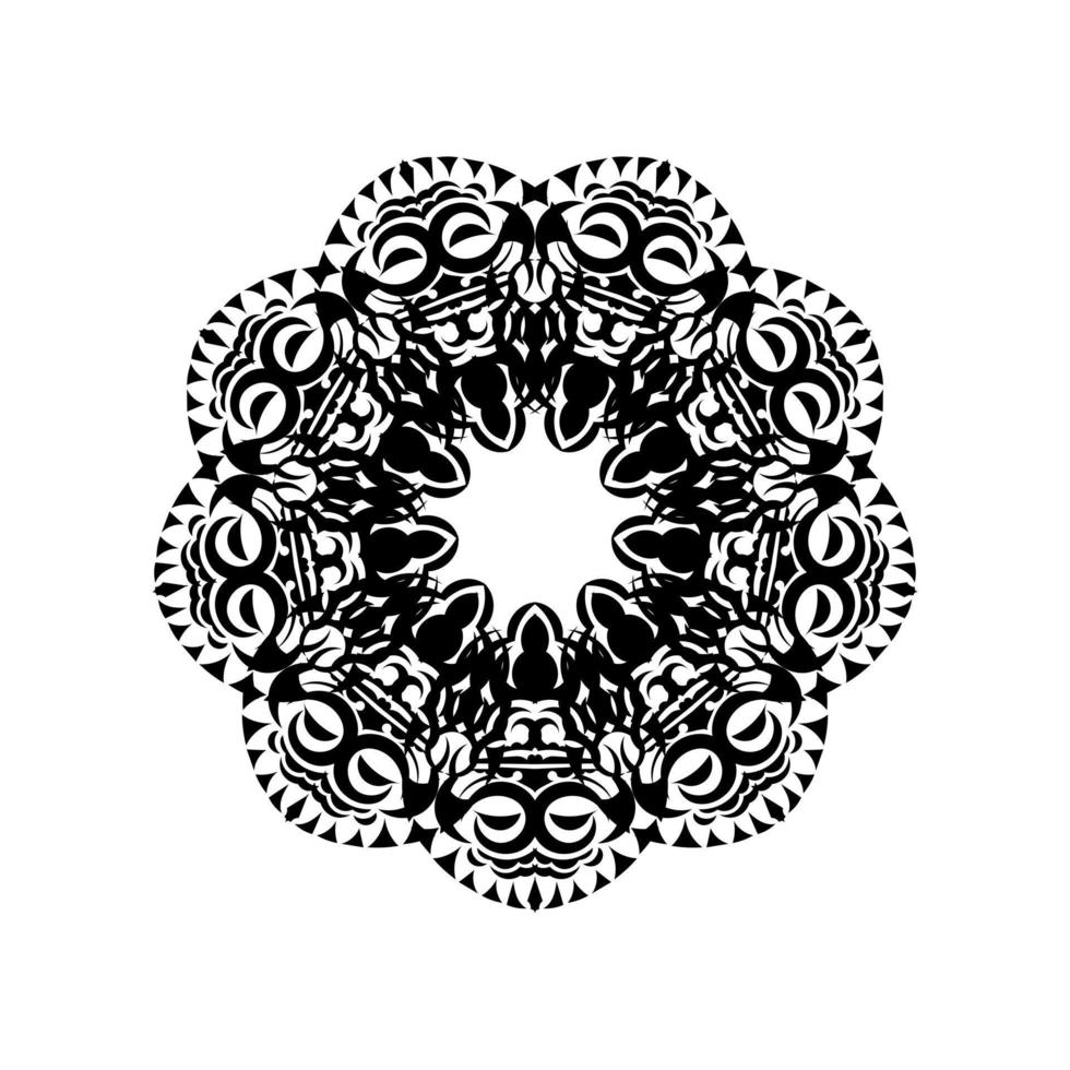 Vintage mandala logo round ornament for design vector