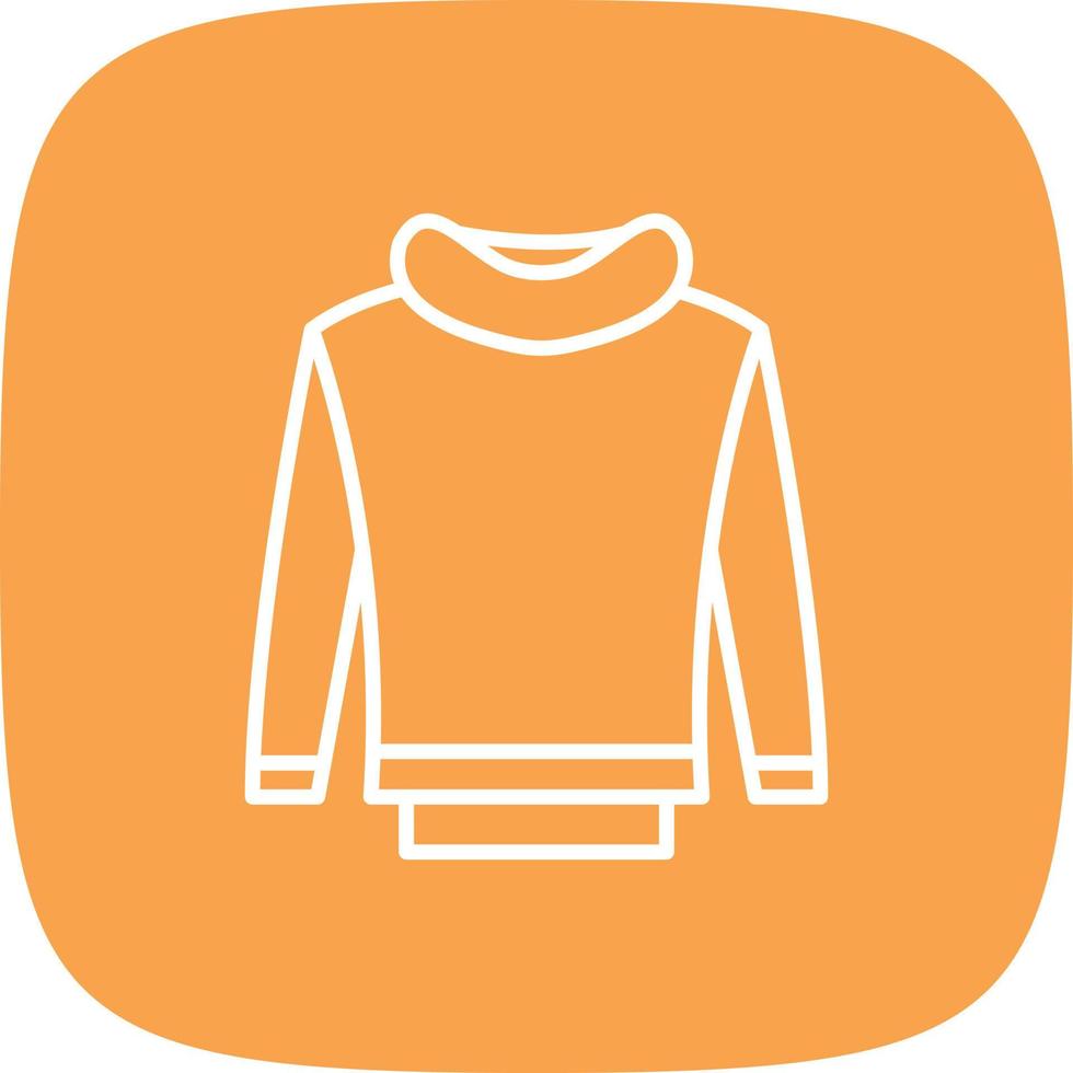 Sweatshirt Line Round Corner vector