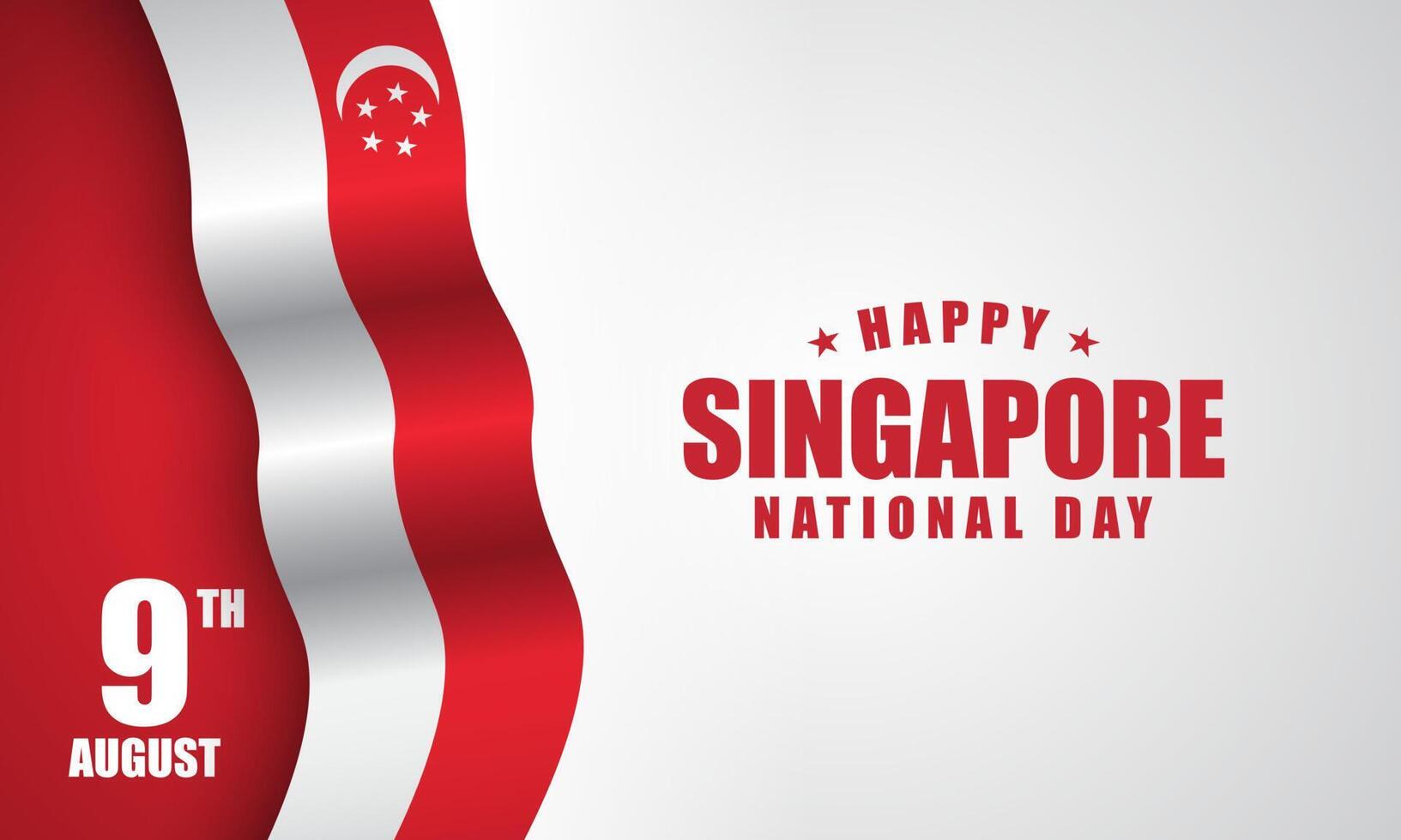 Singapore National Day Background Design. vector