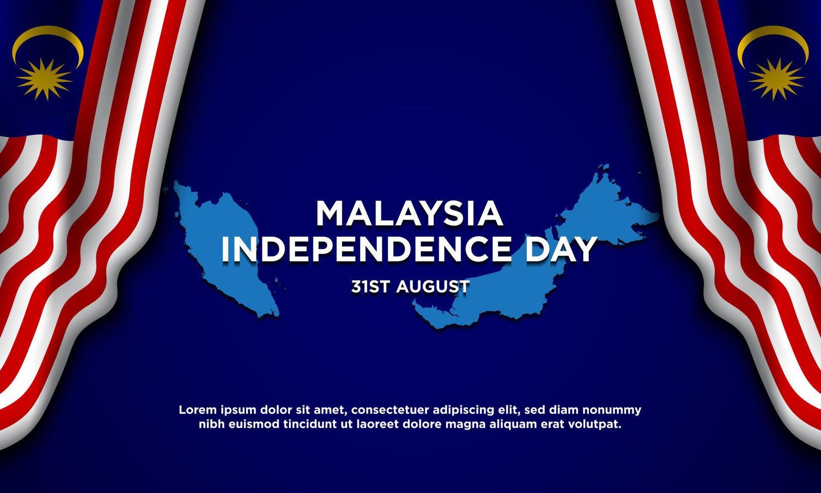 Malaysia Independence Day Background Design. vector