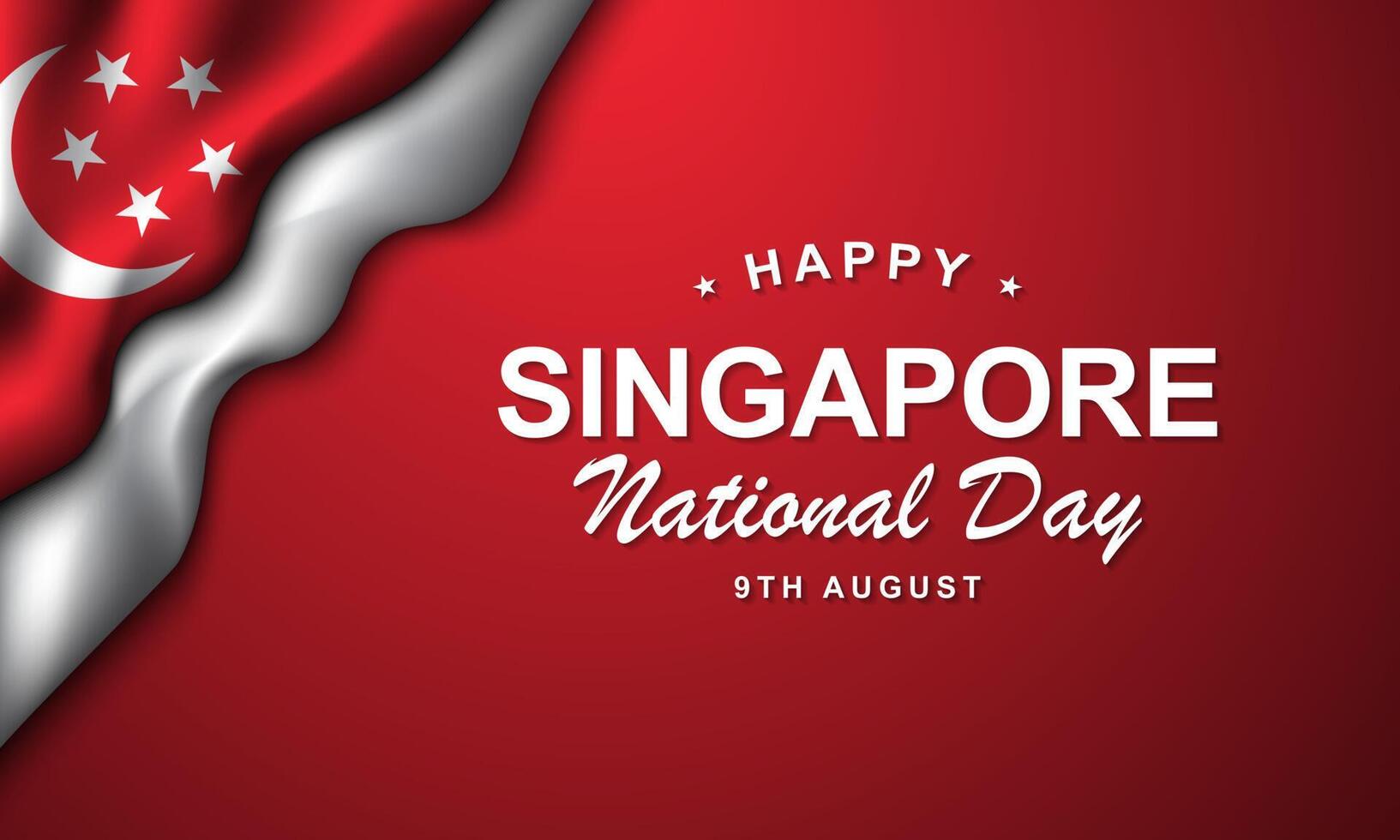 Singapore National Day Background Design. vector