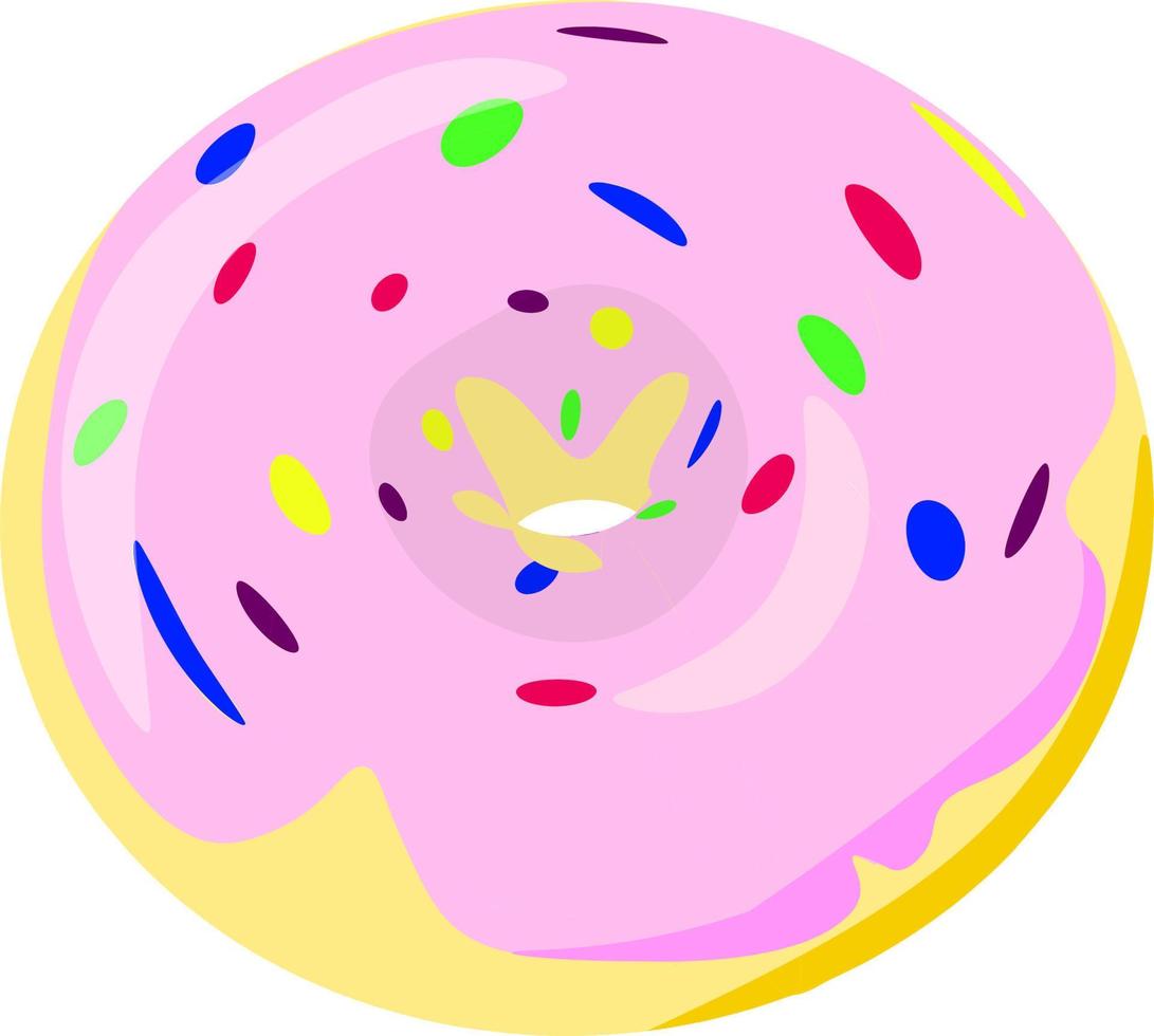 Tasty sweet donut vector