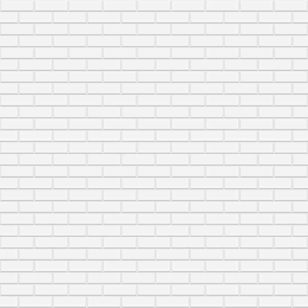 White abstract background with brick texture wall design. Seamless vector pattern. illustration