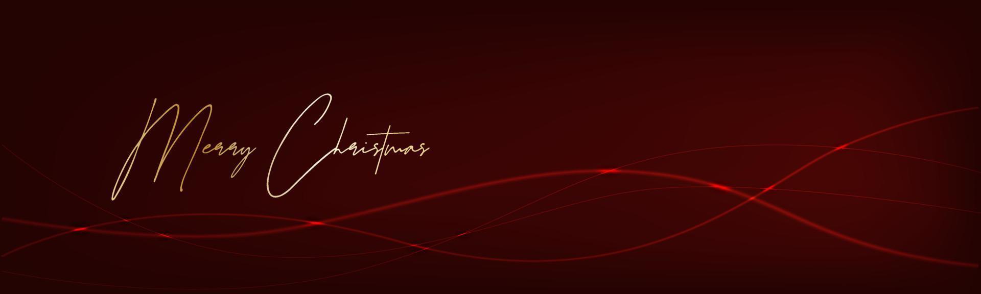 Merry Christmas banner red vector