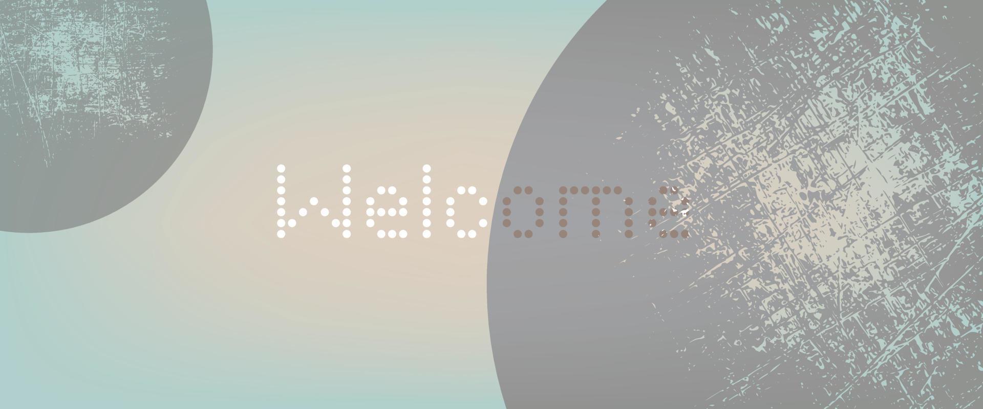 Banner Welcome abstract background, perforation texture horizontal. Vector illustration