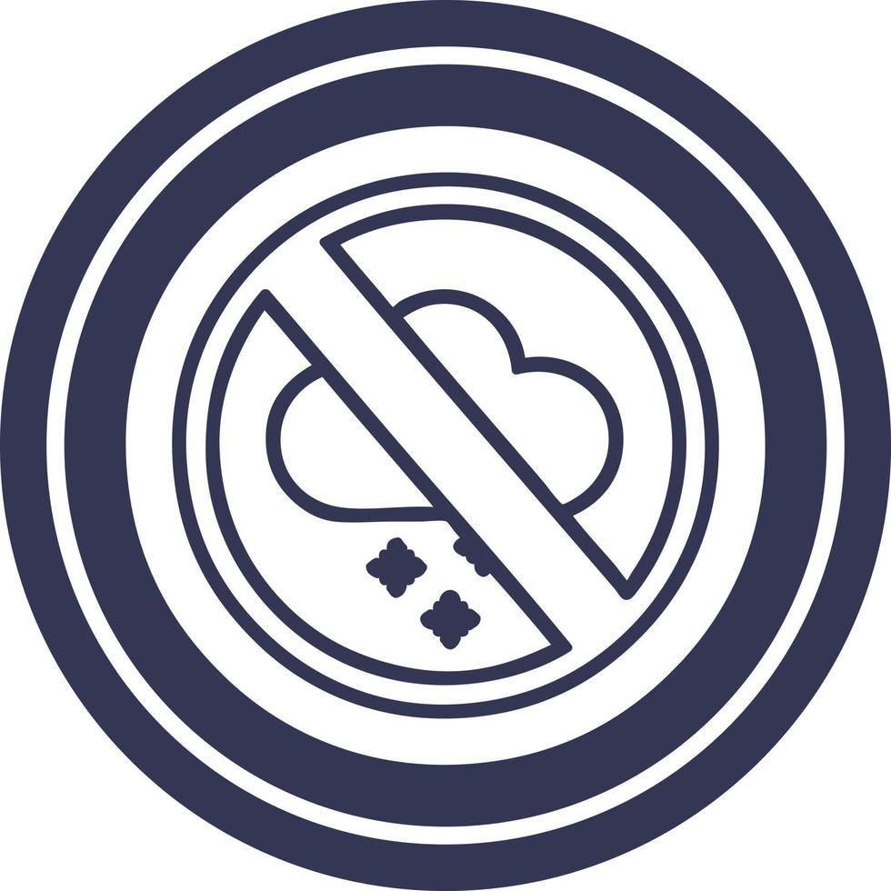 no cold weather circular icon vector