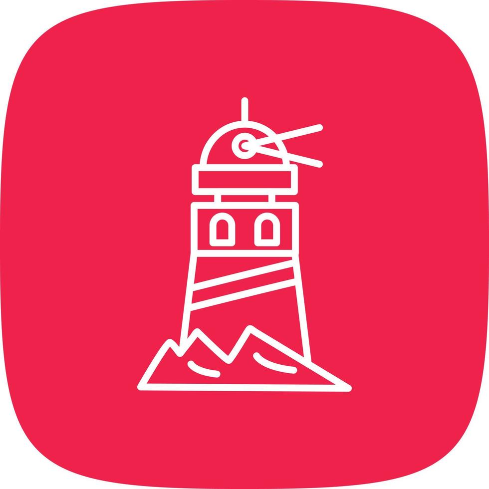 Lighthouse Line Round Corner vector