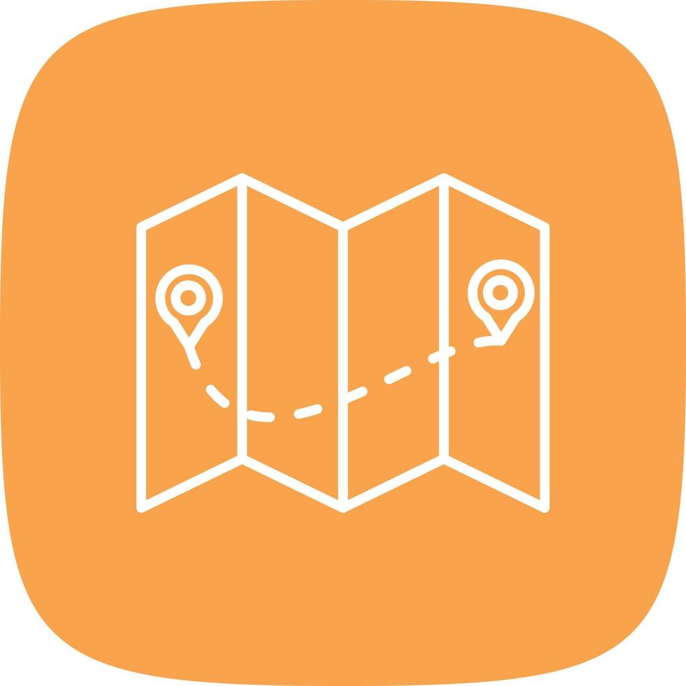 Map Line Round Corner vector
