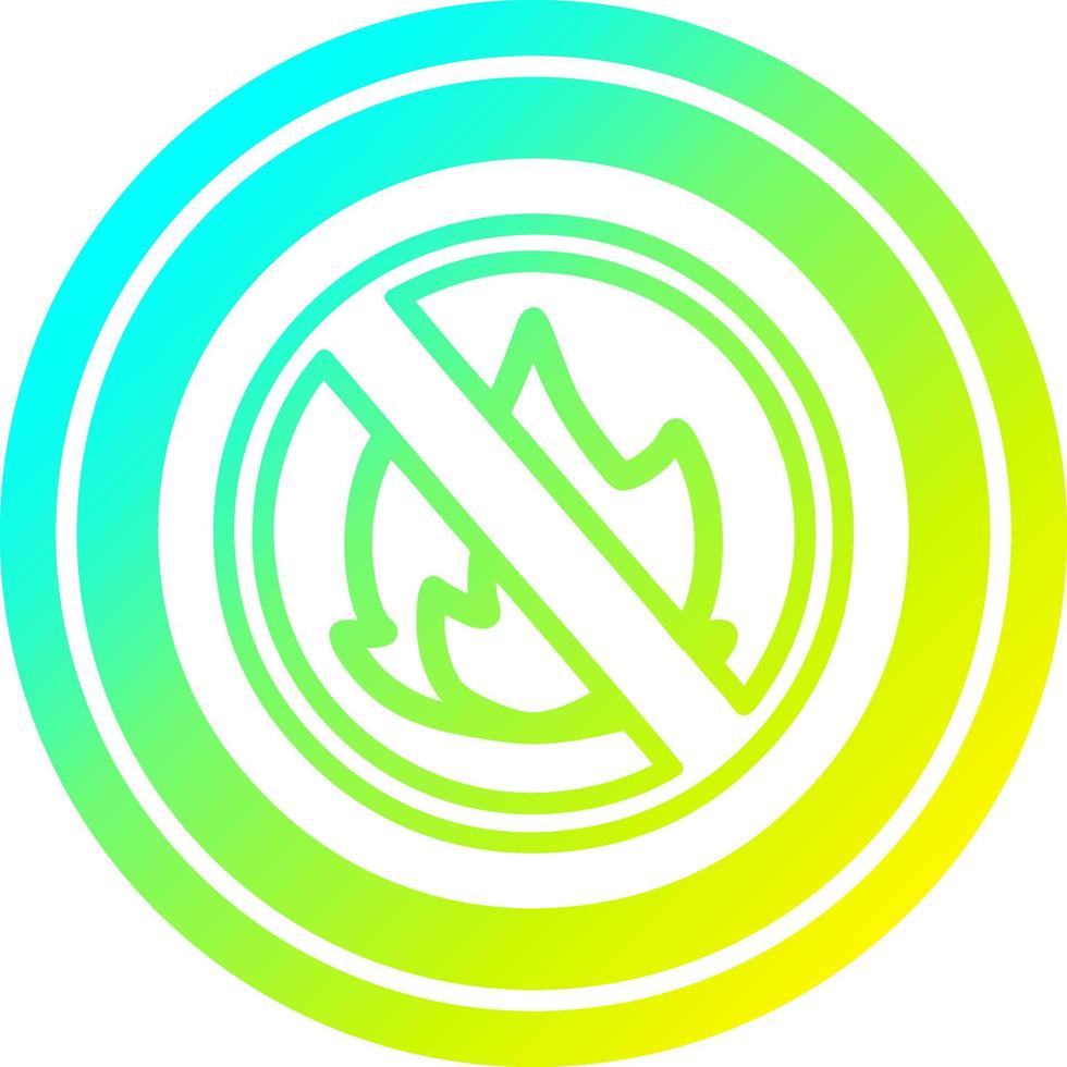 no flames circular in cold gradient spectrum vector