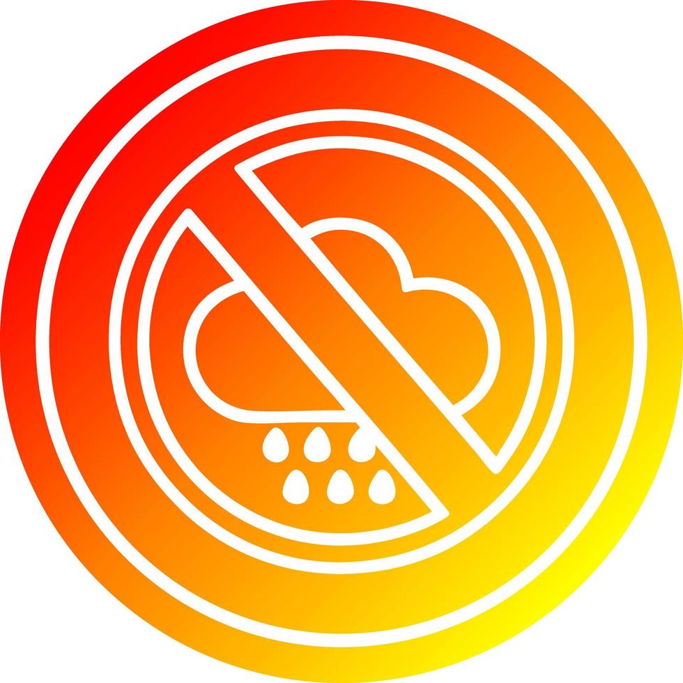 no bad weather circular in hot gradient spectrum vector